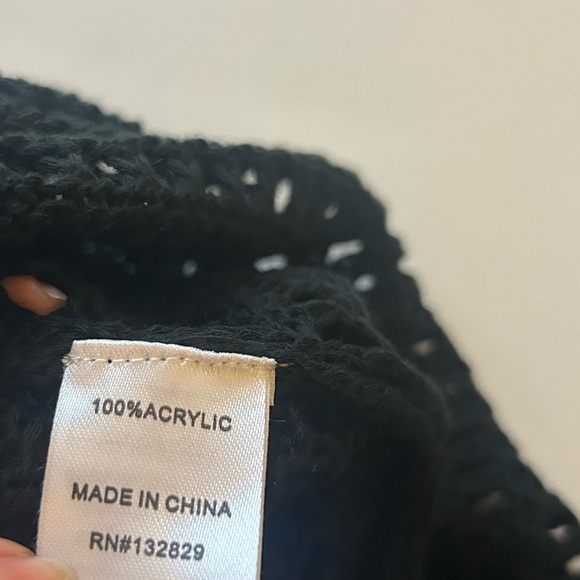 Superdown REVOLVE Elektra Black Crochet Open Knit Pants Flared size small NWT - Picture 11 of 11